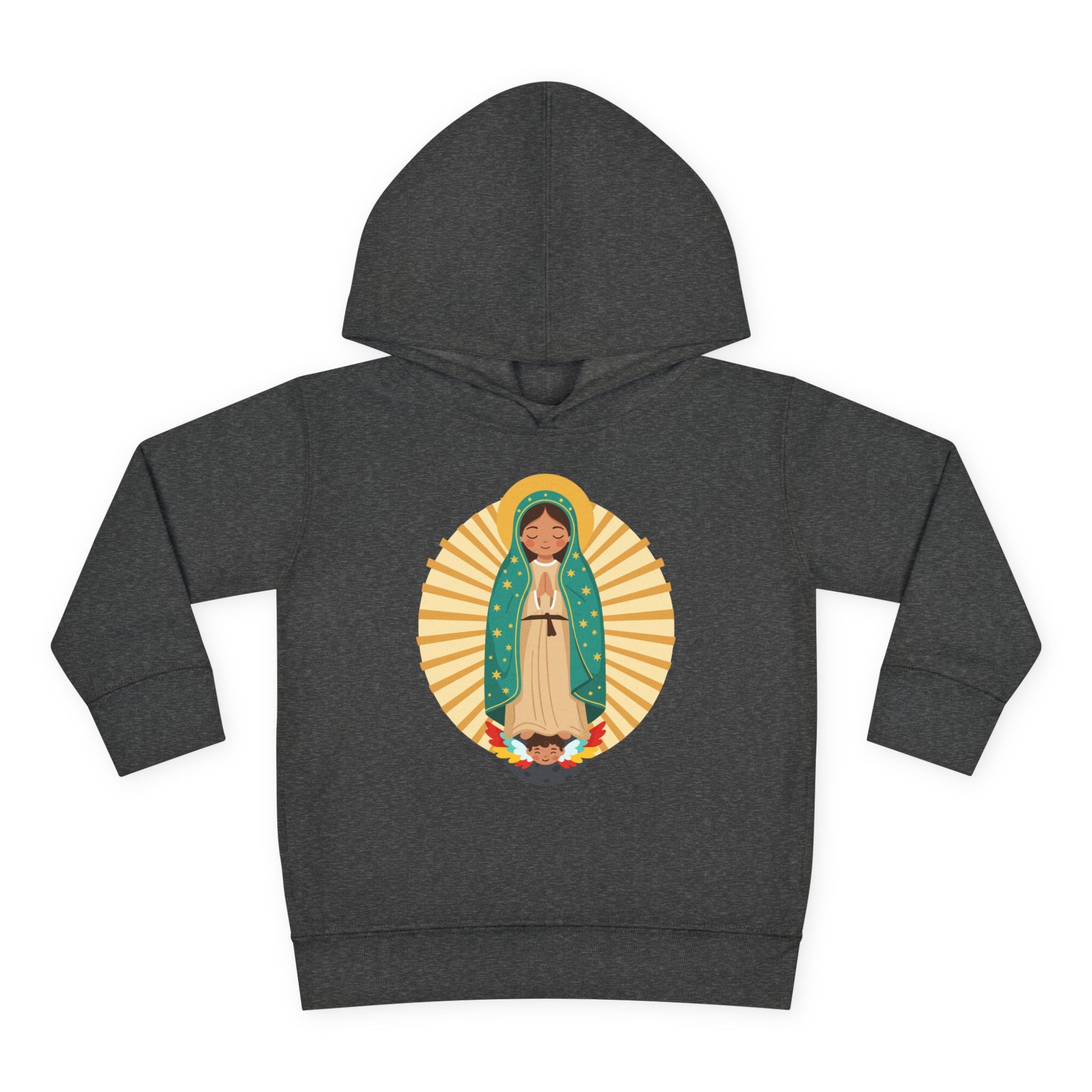 Sudadera con capucha de Nuestra Señora de Guadalupe para niñas | Sudadera con capucha para niños pequeños inspirada en la fe