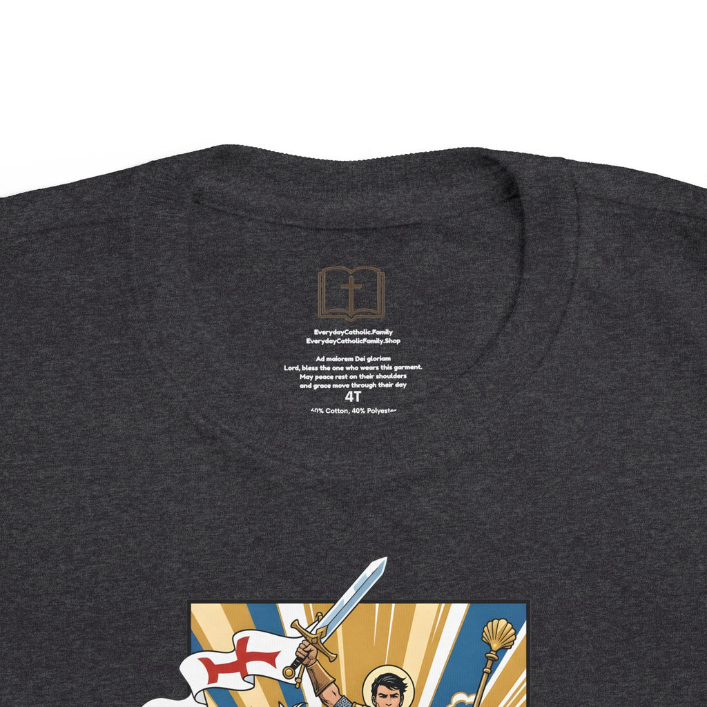 Camiseta infantil de Santiago el Mayor | Camiseta de aventura de Faith's Crusader