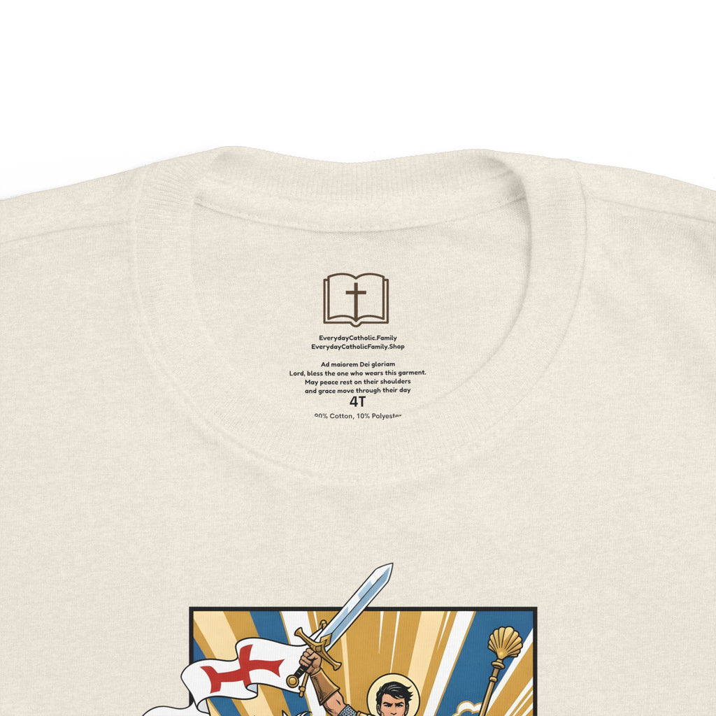 Camiseta infantil de Santiago el Mayor | Camiseta de aventura de Faith's Crusader
