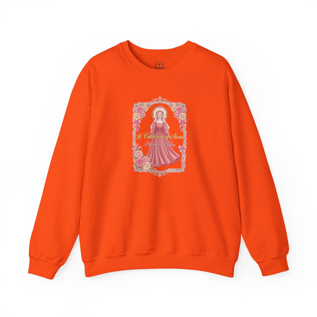 St. Catherine of Siena Patroness of Fire Crewneck Sweatshirt