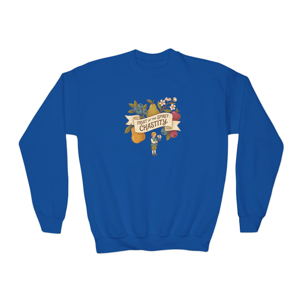 Fruit of the Spirit: Chastity | Catholic Youth Crewneck Sweatshirt