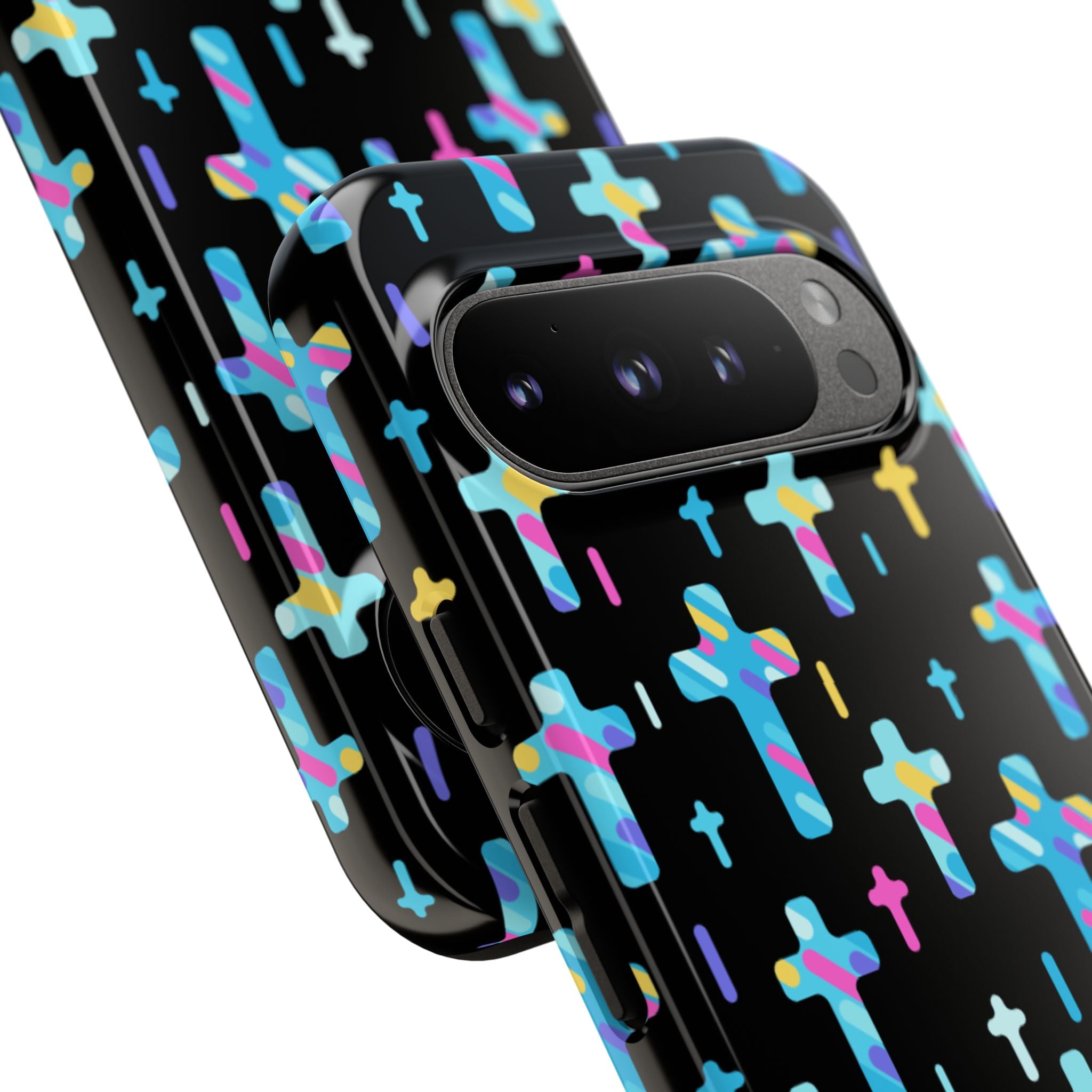 Colorful Cross Google Pixel Phone Case | Faith-Inspired Protection | Christian Gift & Everyday Accessory