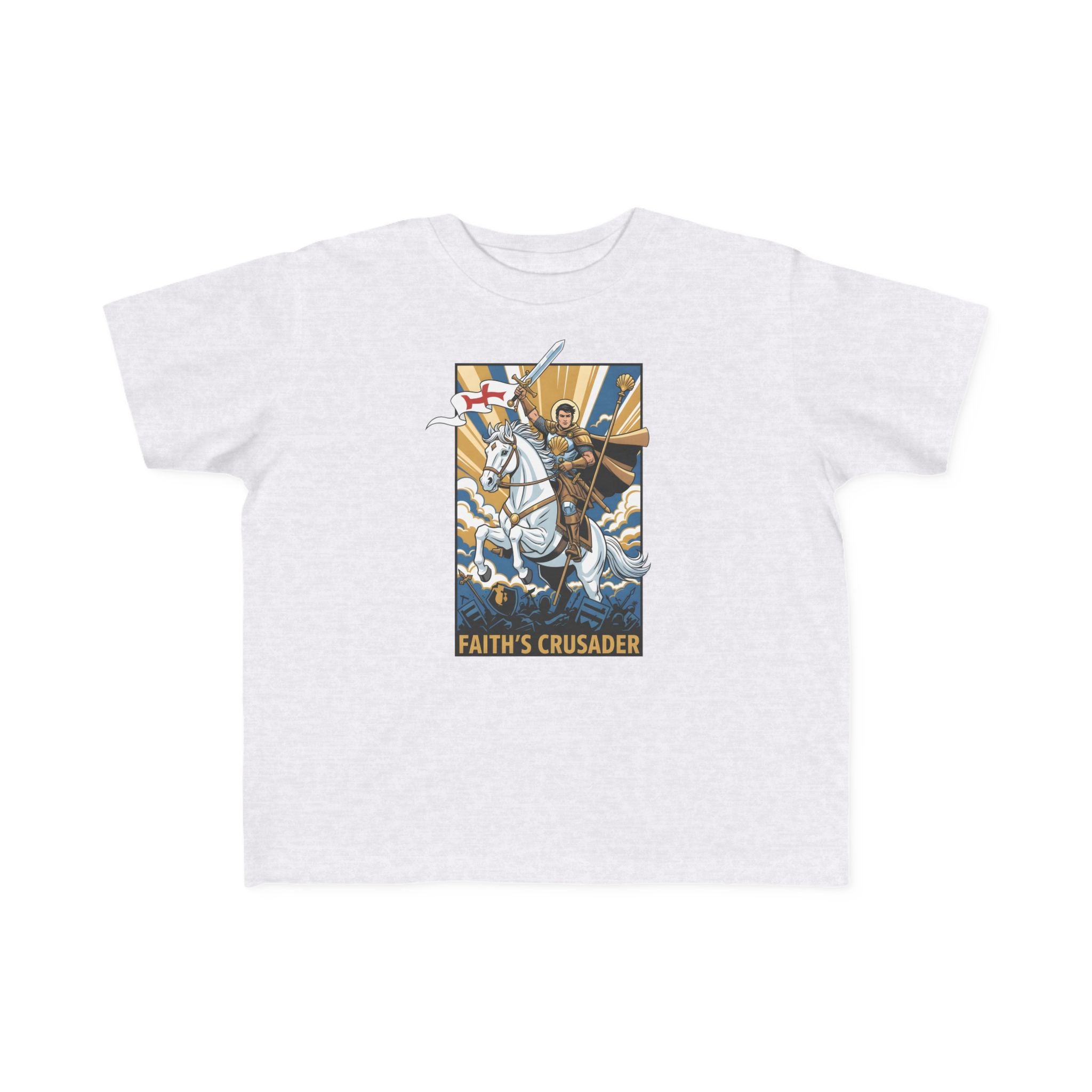 Camiseta infantil de Santiago el Mayor | Camiseta de aventura de Faith's Crusader