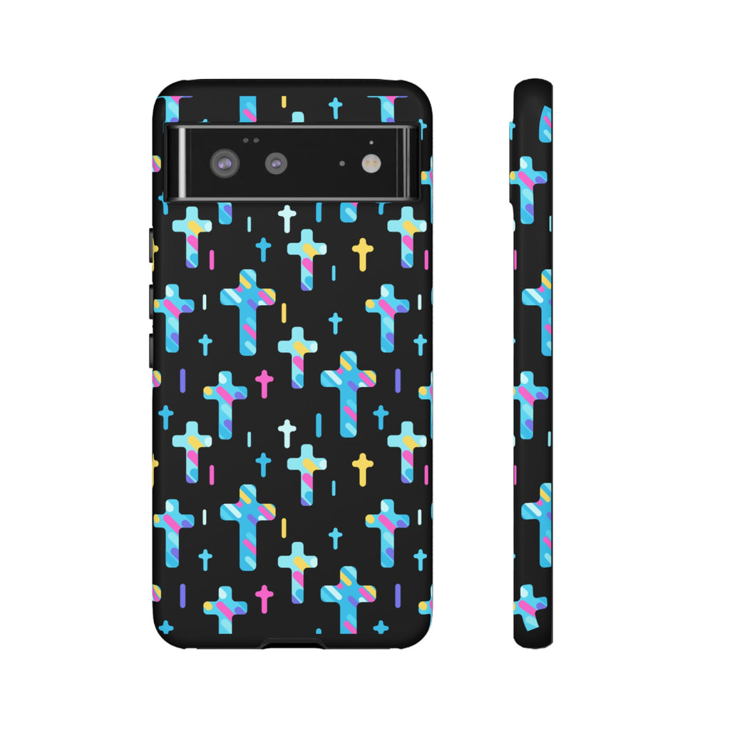 Colorful Cross Google Pixel Phone Case | Faith-Inspired Protection | Christian Gift & Everyday Accessory