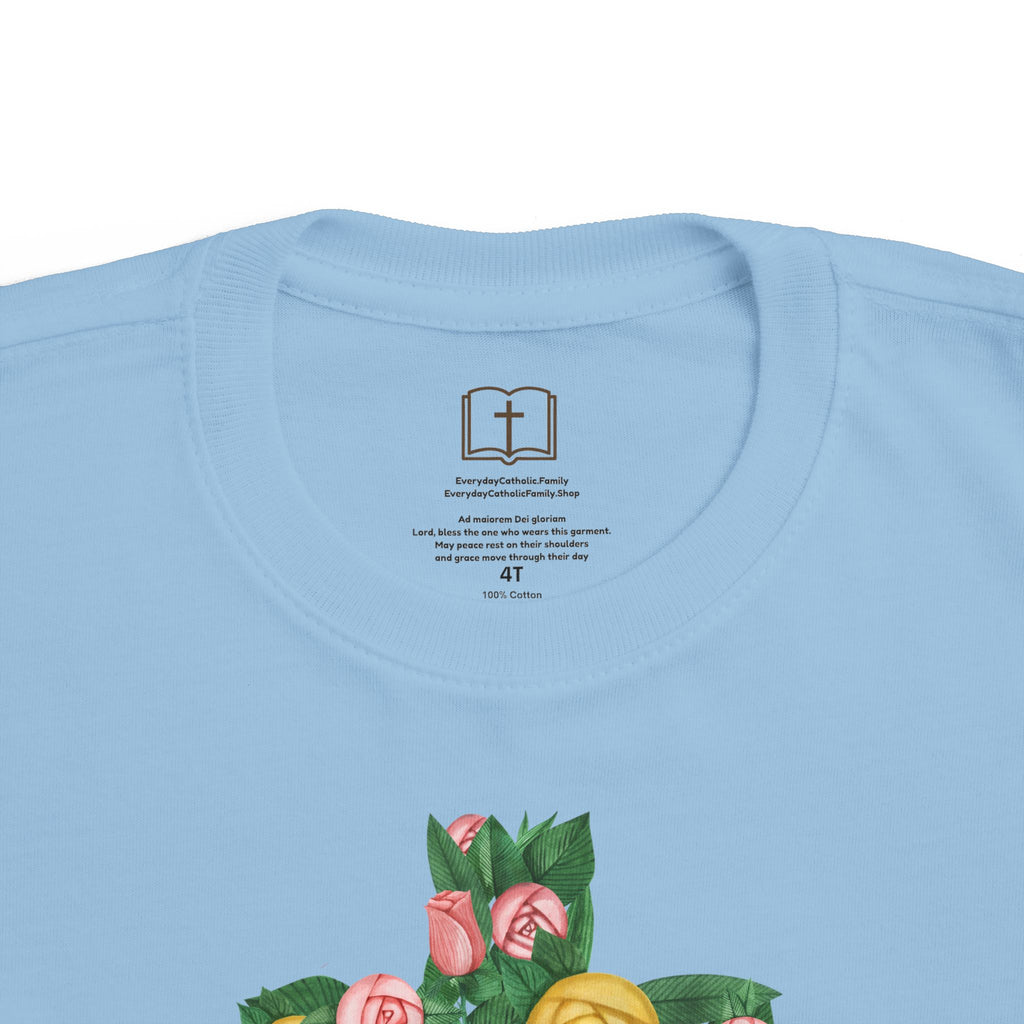 Camiseta cruzada floral para niños pequeños
