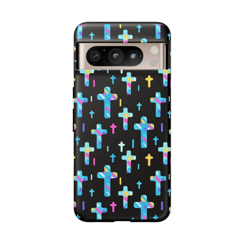 Colorful Cross Google Pixel Phone Case | Faith-Inspired Protection | Christian Gift & Everyday Accessory