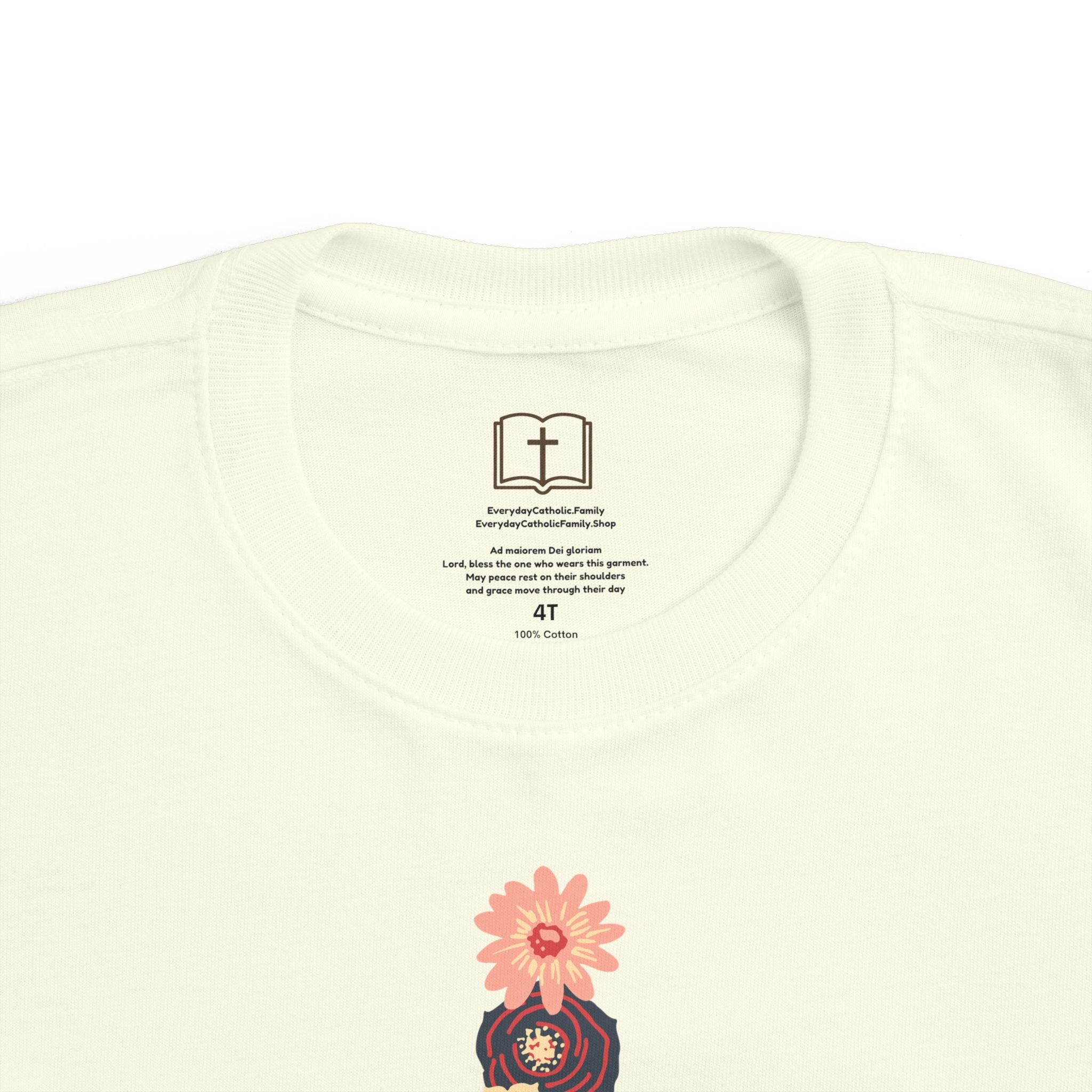 Camiseta cruzada floral para niños pequeños
