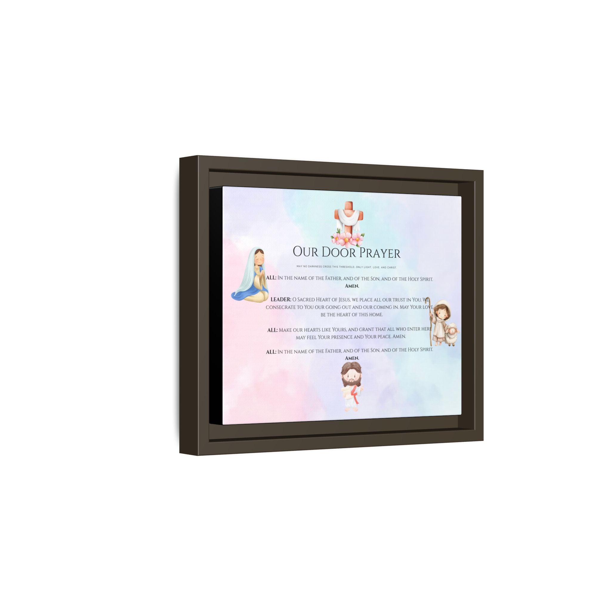 Oración de nuestra puerta” Arte mural familiar del Sagrado Corazón