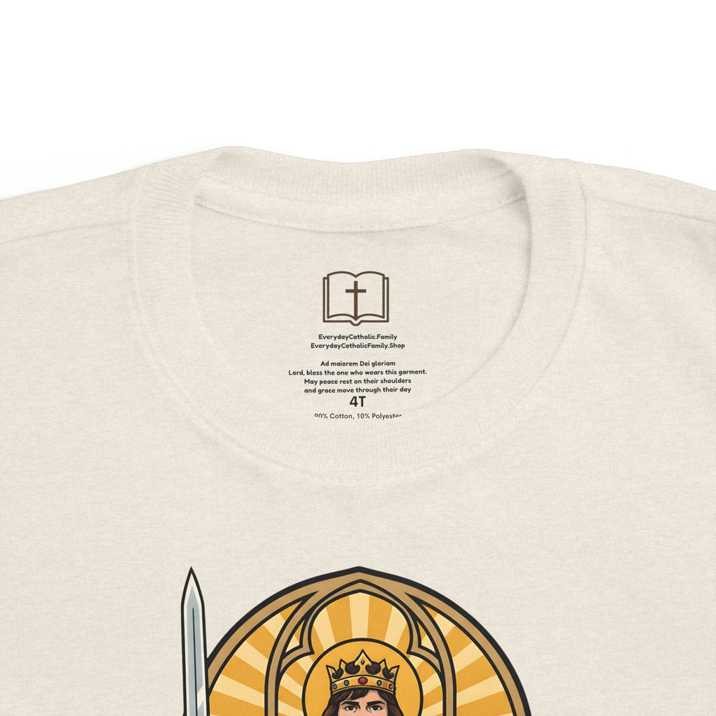Camiseta de San Luis IX para niño | Camiseta cristiana "Fiel Caballero" para niño