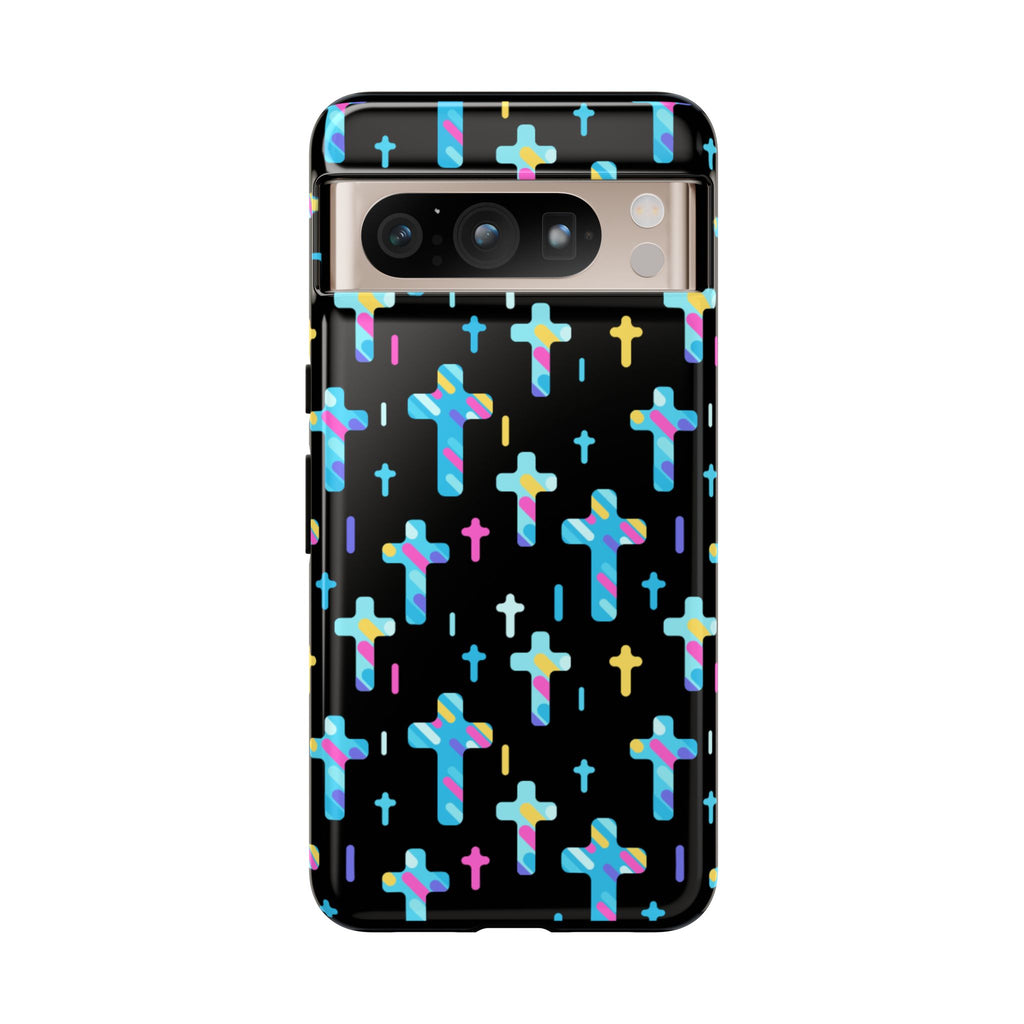 Colorful Cross Google Pixel Phone Case | Faith-Inspired Protection | Christian Gift & Everyday Accessory