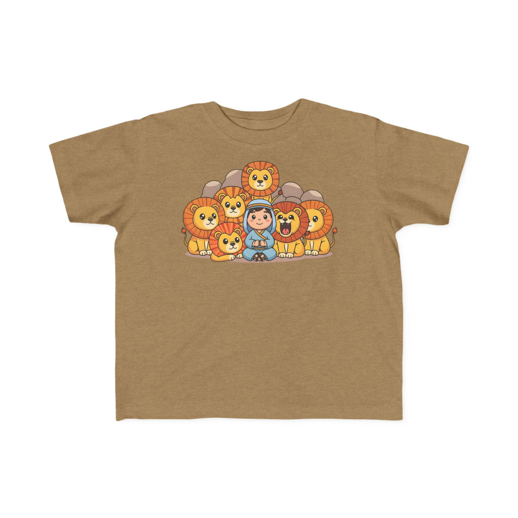 Camiseta infantil "El fiel Daniel en el foso de los leones" | Camiseta de historia católica