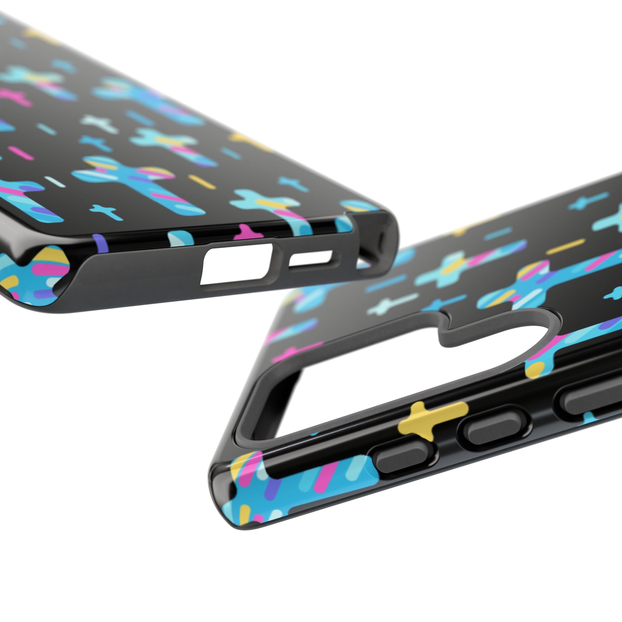 Colorful Cross Phone Case, Stylish Tough Case, Christian Phone Accessory, Unique Gift, Trendy Mobile Cover