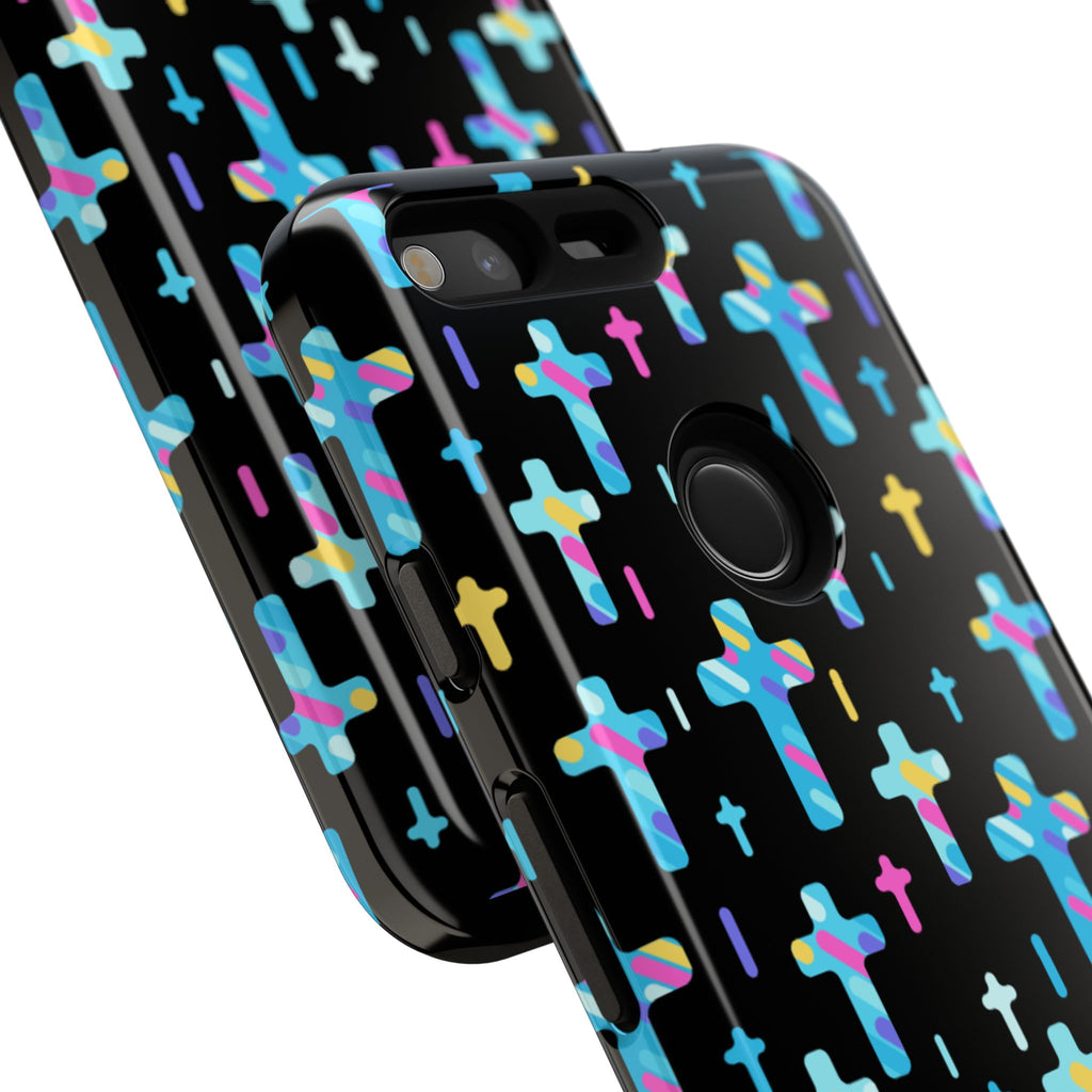 Colorful Cross Google Pixel Phone Case | Faith-Inspired Protection | Christian Gift & Everyday Accessory