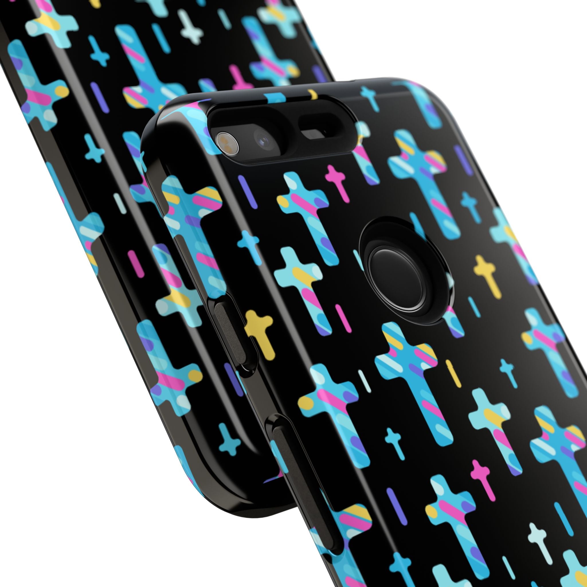 Colorful Cross Google Pixel Phone Case | Faith-Inspired Protection | Christian Gift & Everyday Accessory