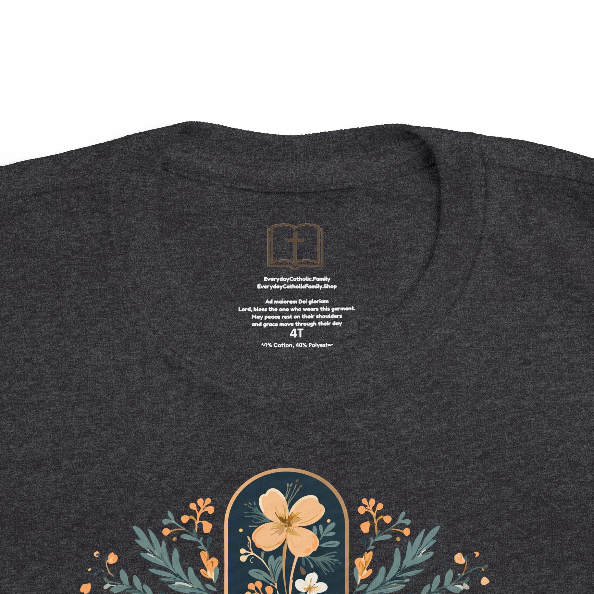 Camiseta cruzada floral para niños pequeños