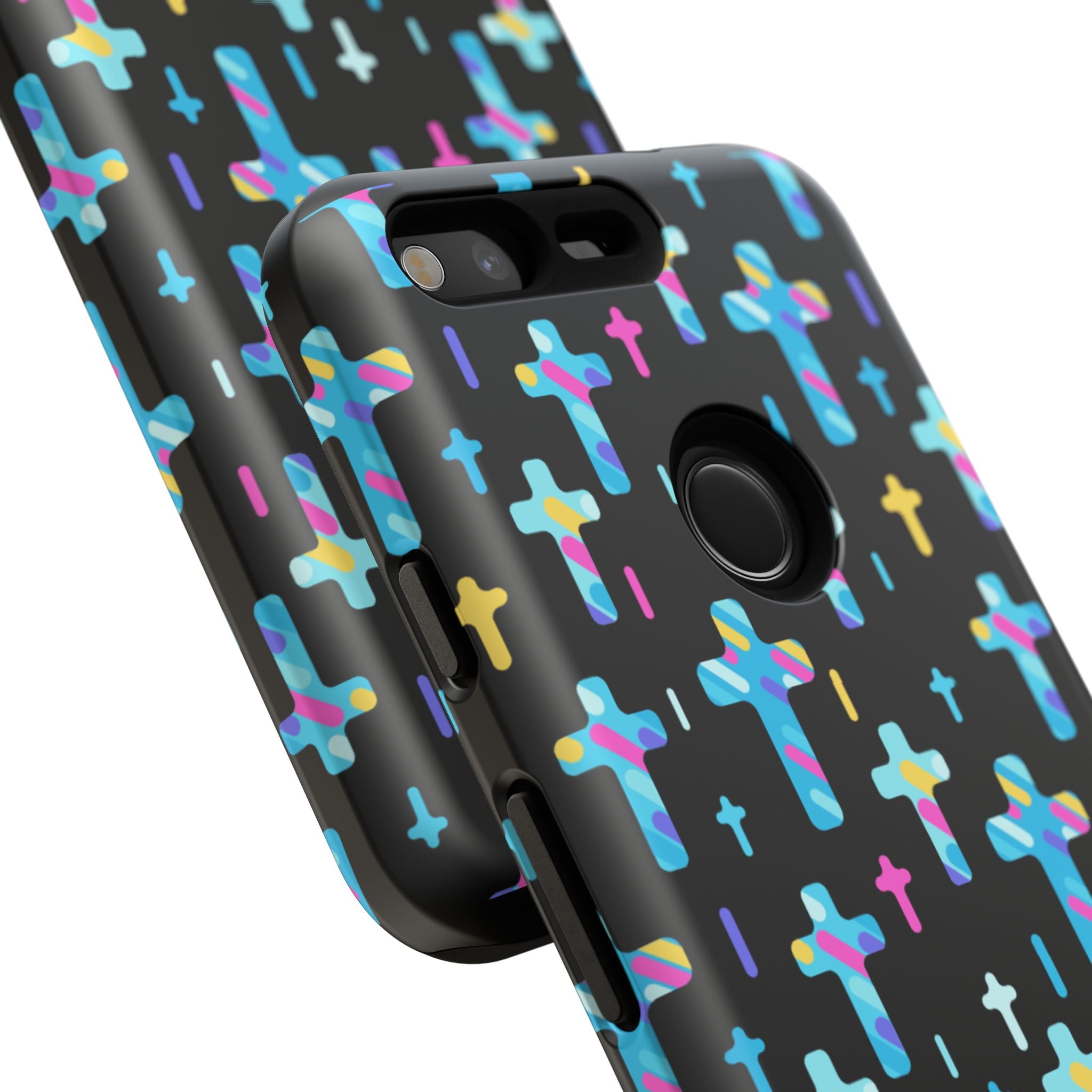 Colorful Cross Google Pixel Phone Case | Faith-Inspired Protection | Christian Gift & Everyday Accessory