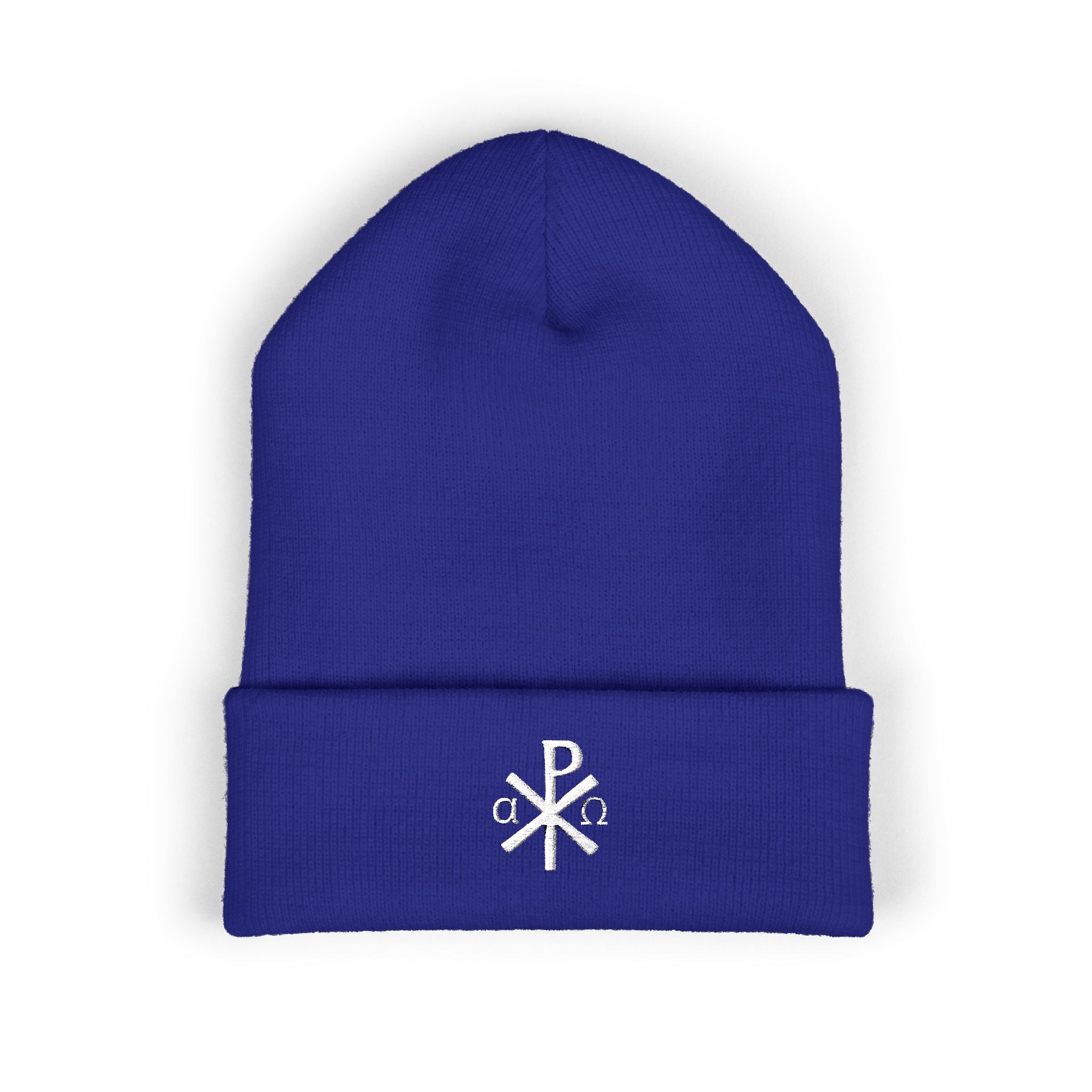 Chi Rho Alpha Omega Catholic Beanie - Christian Christogram Winter Hat