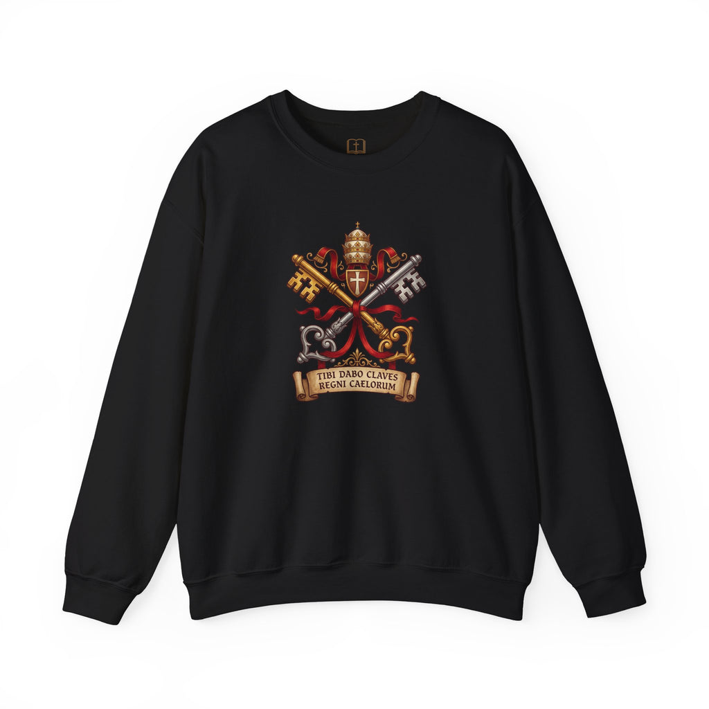 Papal Keys to the Kingdom Catholic Sweatshirt | Vatican Emblem Crewneck