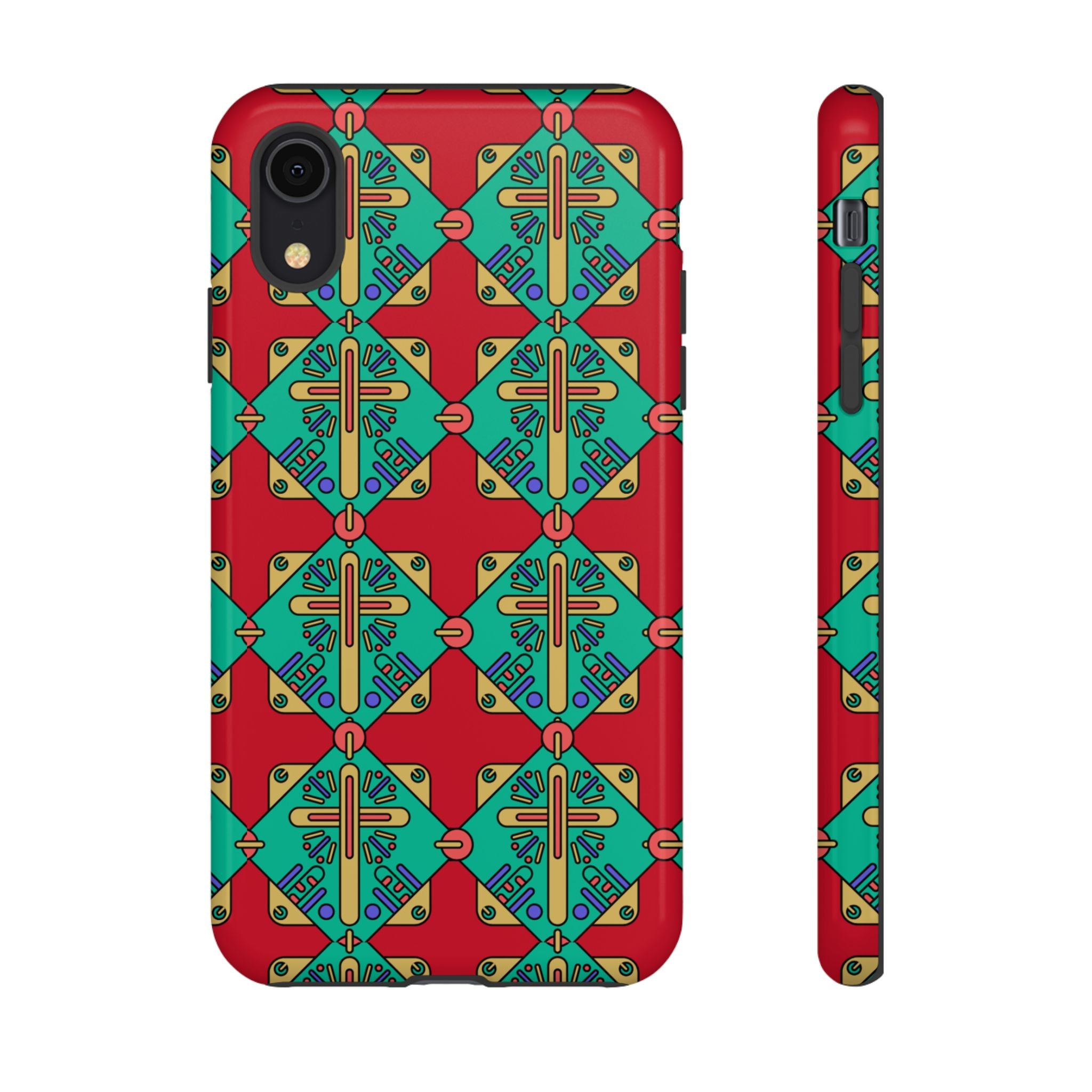 Funda resistente y vibrante para iPhone | Protección artística y colorida | Regalo católico único y elegante accesorio para teléfono