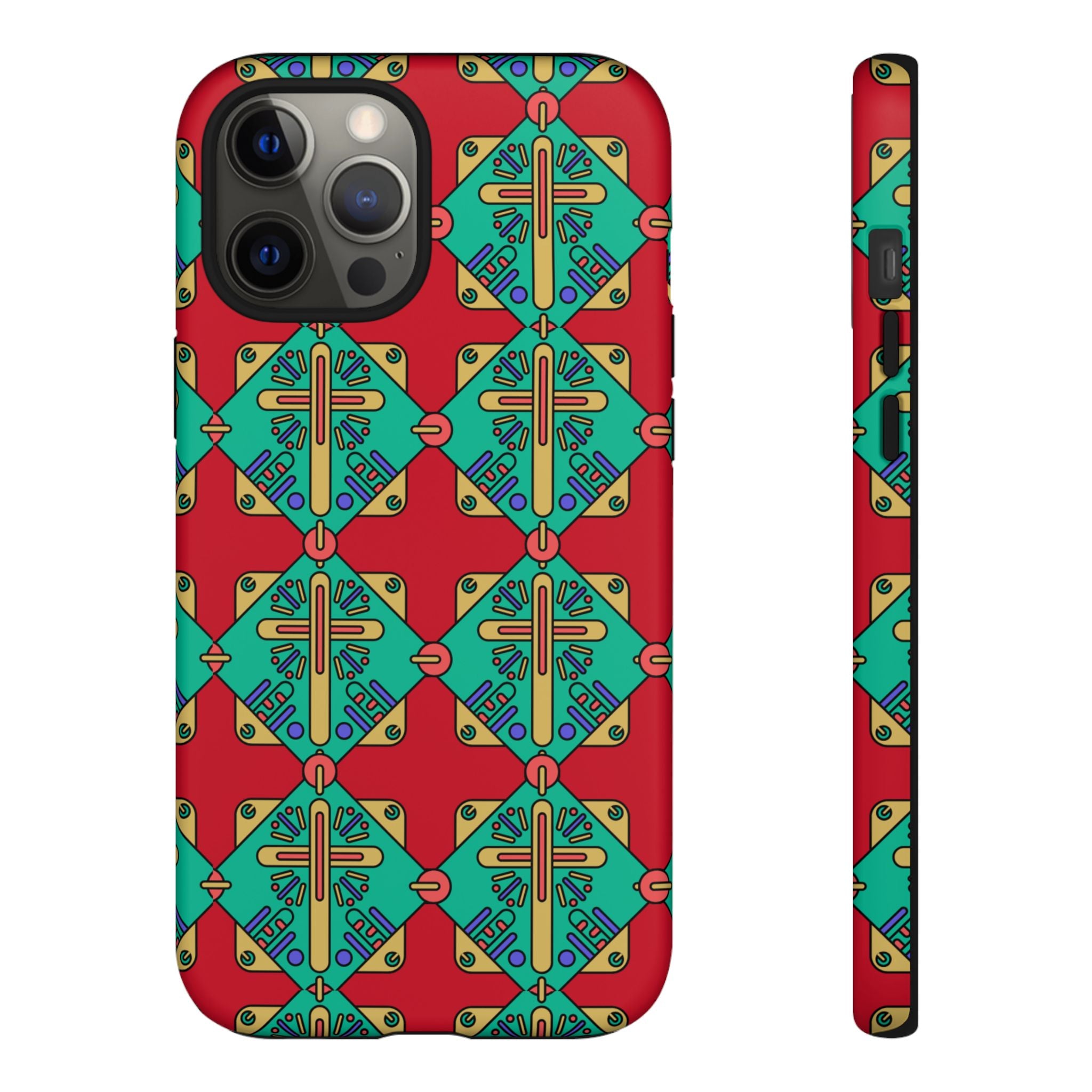 Funda resistente y vibrante para iPhone | Protección artística y colorida | Regalo católico único y elegante accesorio para teléfono