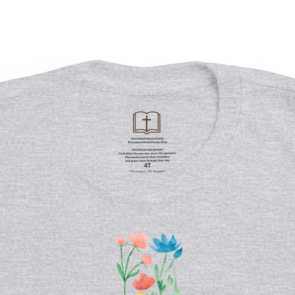 Camiseta cruzada floral para niños pequeños