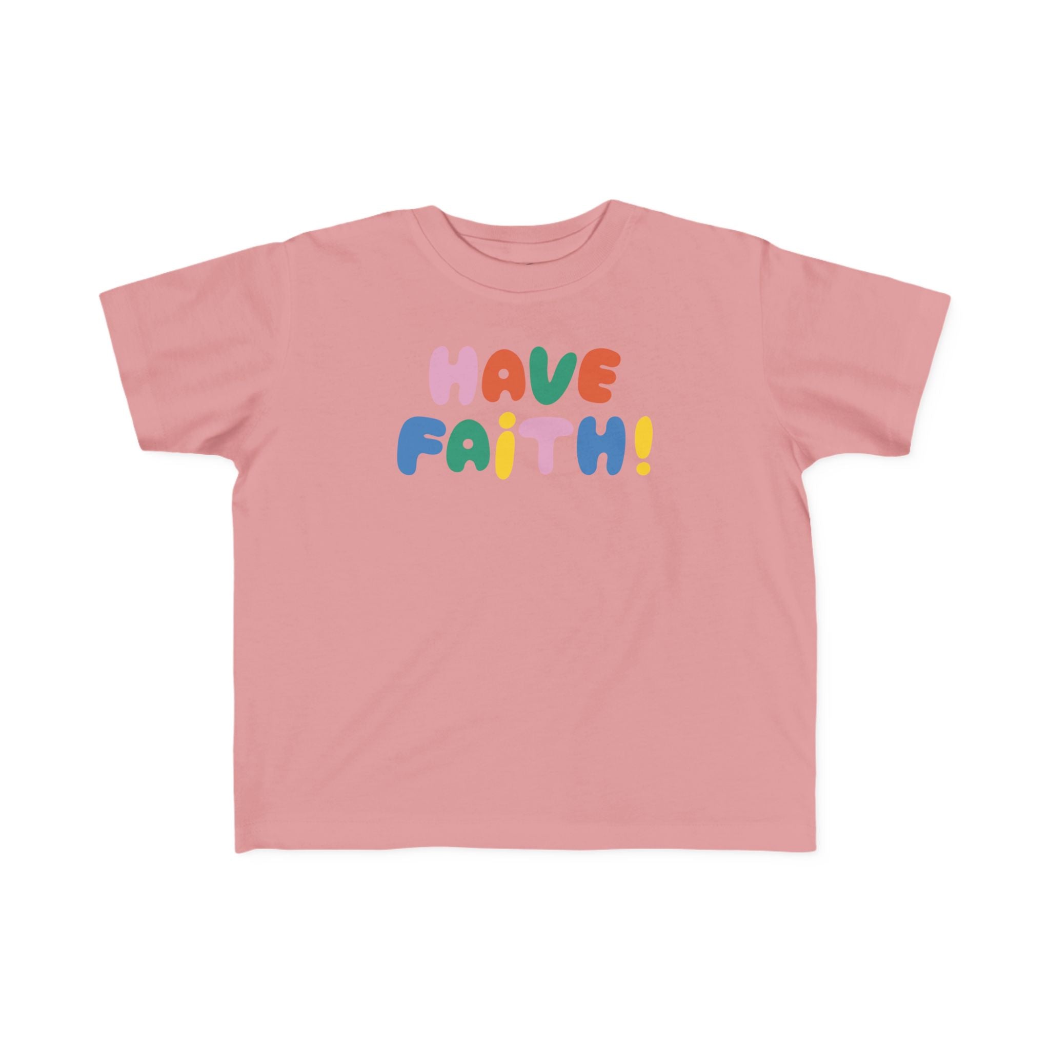 Camiseta "Ten Fe" para niños pequeños | Camiseta cristiana inspiradora para niños y niñas