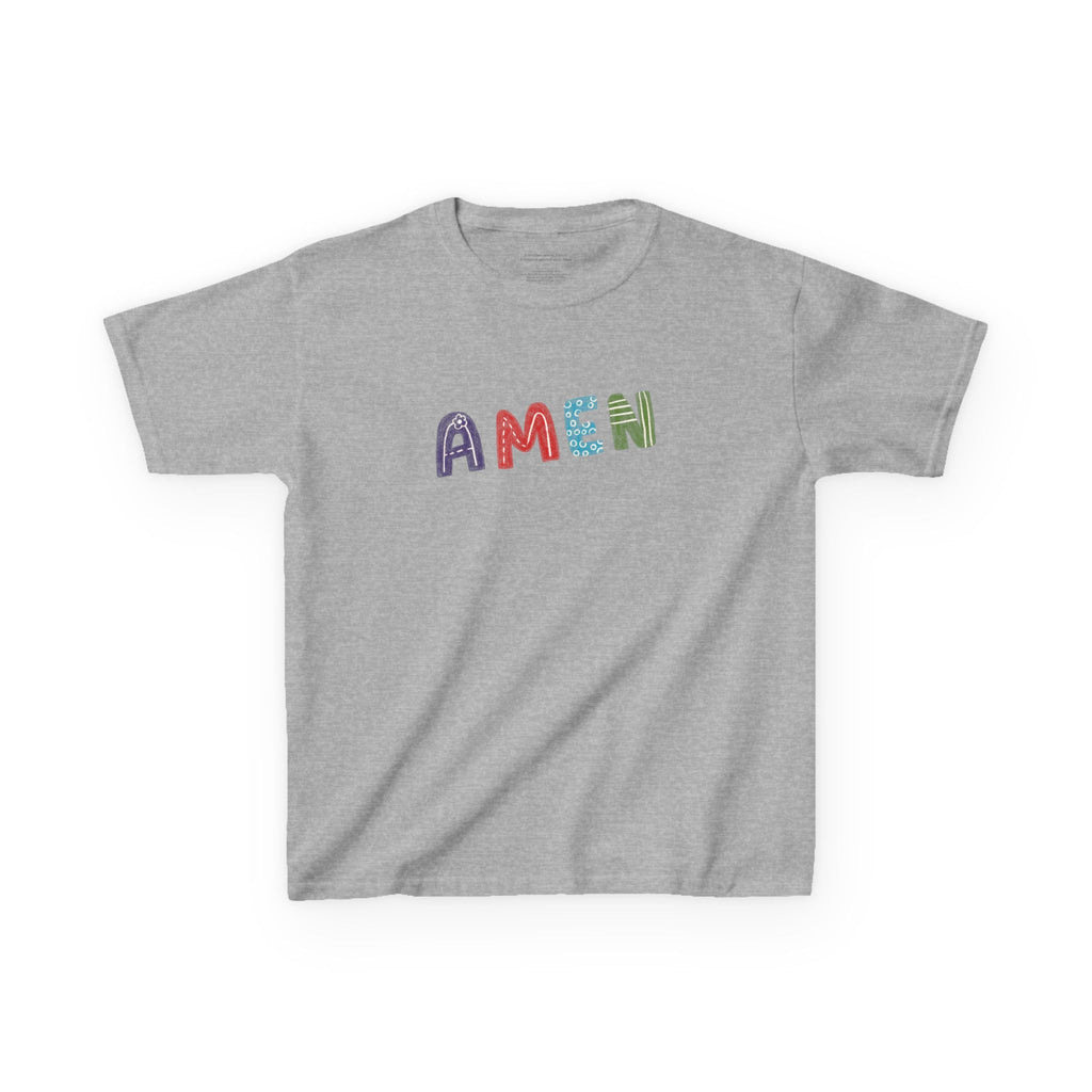 Camiseta infantil Amén | Camiseta de fe cristiana para niños y niñas | Ropa católica para toda la vida