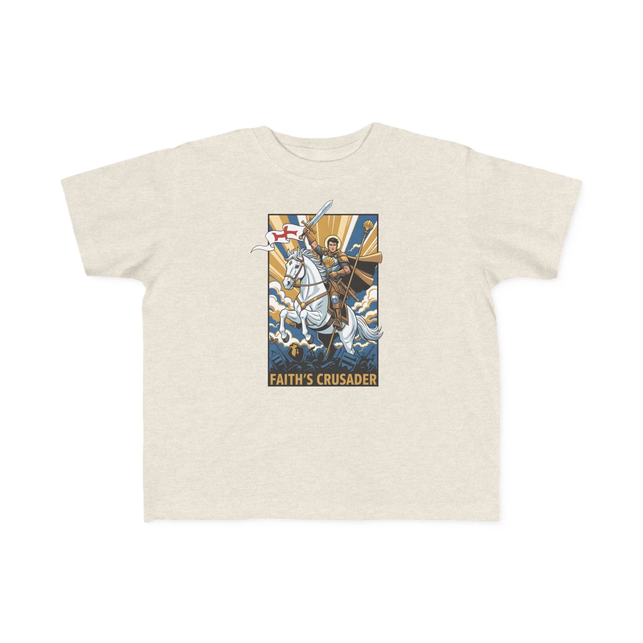 Camiseta infantil de Santiago el Mayor | Camiseta de aventura de Faith's Crusader