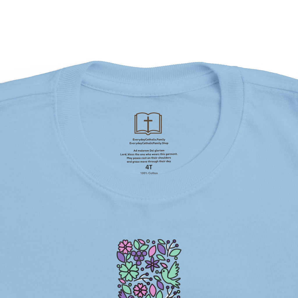 Camiseta cruzada floral para niños pequeños