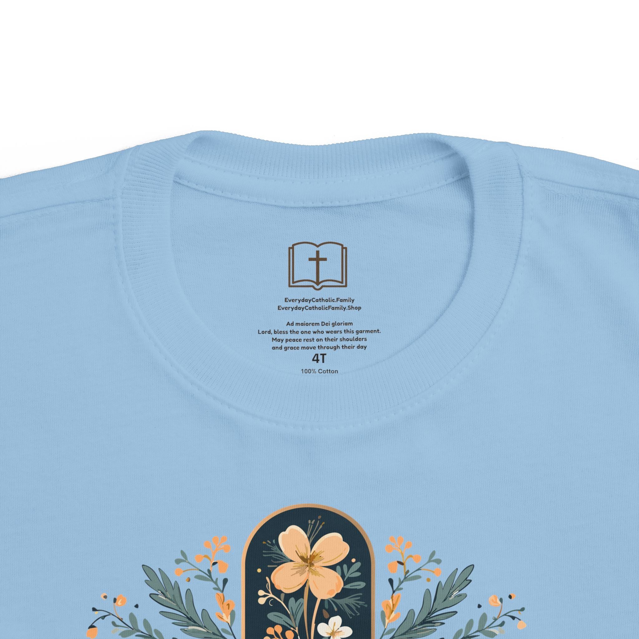 Camiseta cruzada floral para niños pequeños