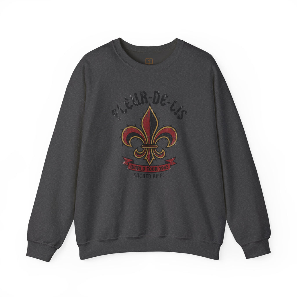 Fleur-de-Lis Sweatshirt | 'Sacred Riffs' Vintage Tour