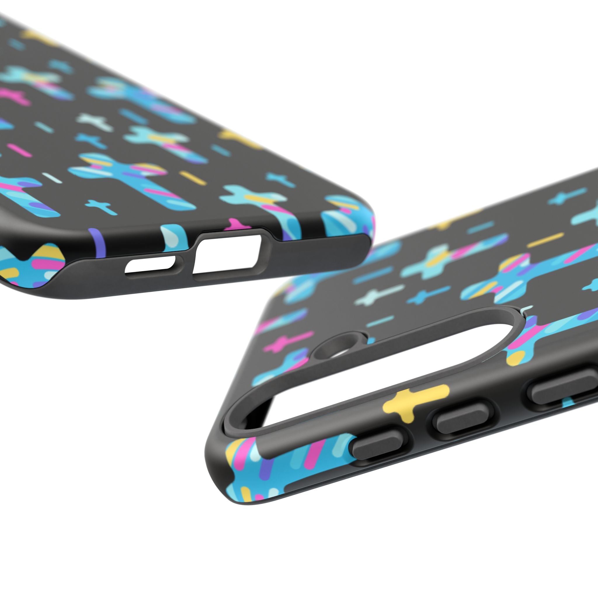 Colorful Cross Phone Case, Stylish Tough Case, Christian Phone Accessory, Unique Gift, Trendy Mobile Cover