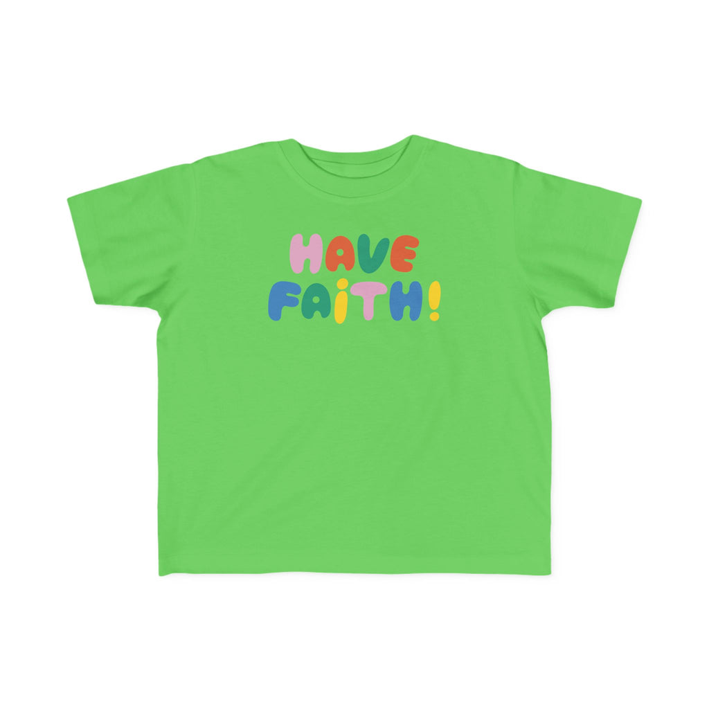 Camiseta "Ten Fe" para niños pequeños | Camiseta cristiana inspiradora para niños y niñas