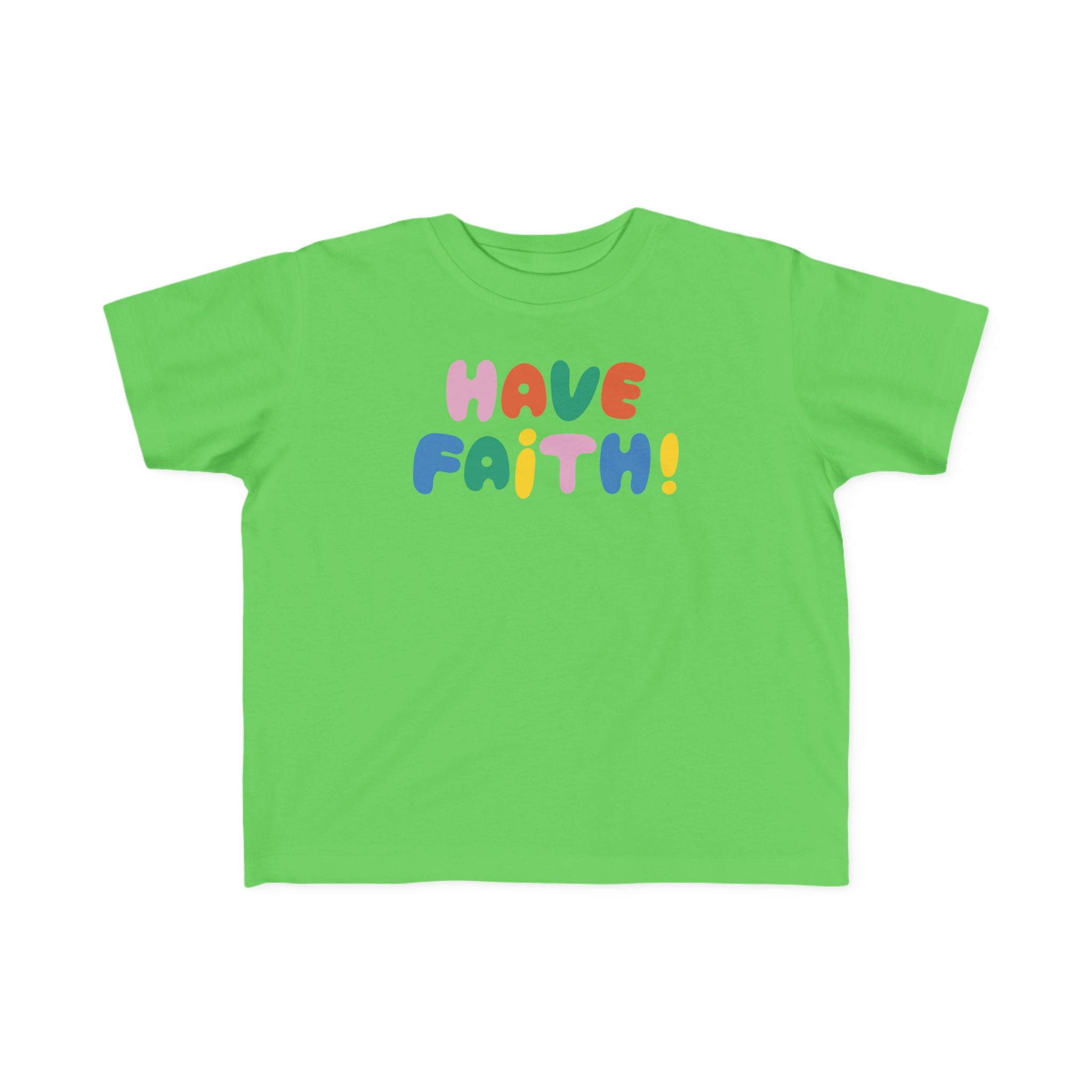 Camiseta "Ten Fe" para niños pequeños | Camiseta cristiana inspiradora para niños y niñas