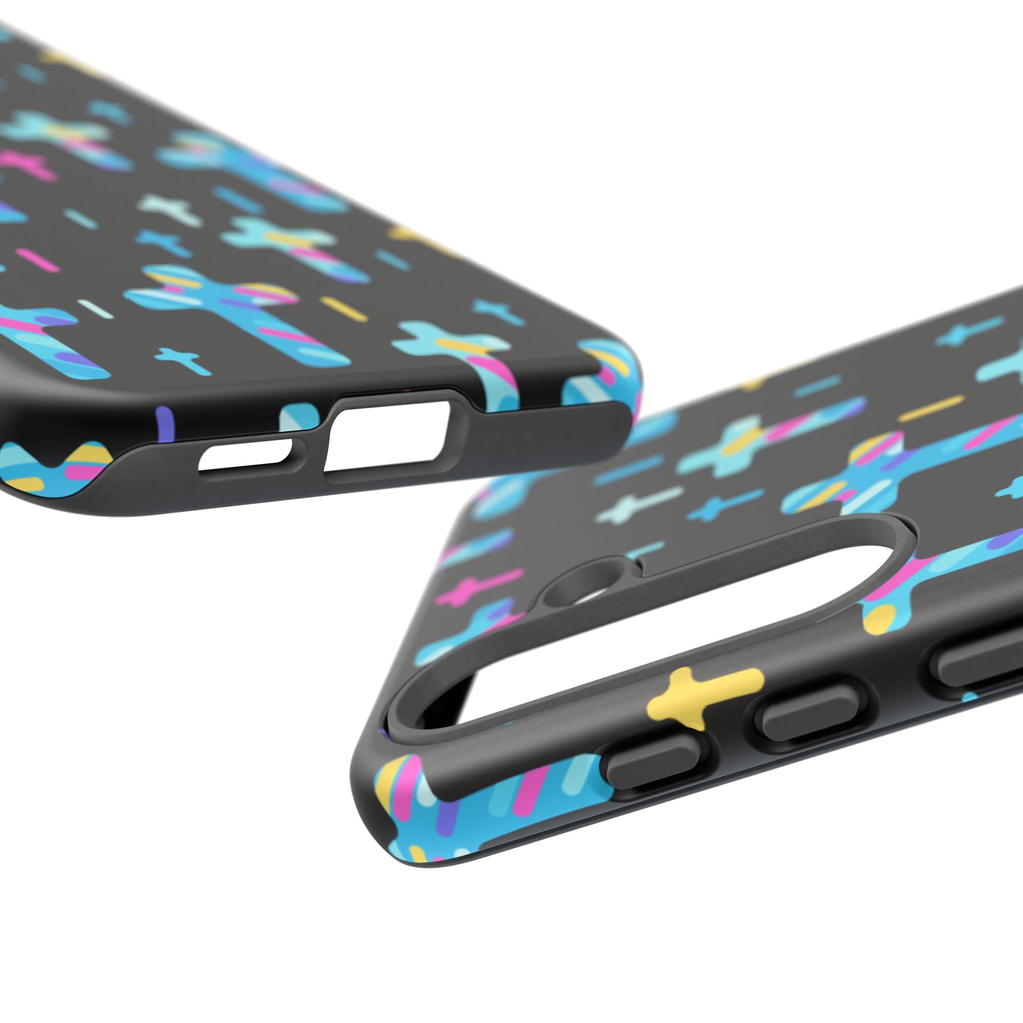 Colorful Cross Phone Case, Stylish Tough Case, Christian Phone Accessory, Unique Gift, Trendy Mobile Cover