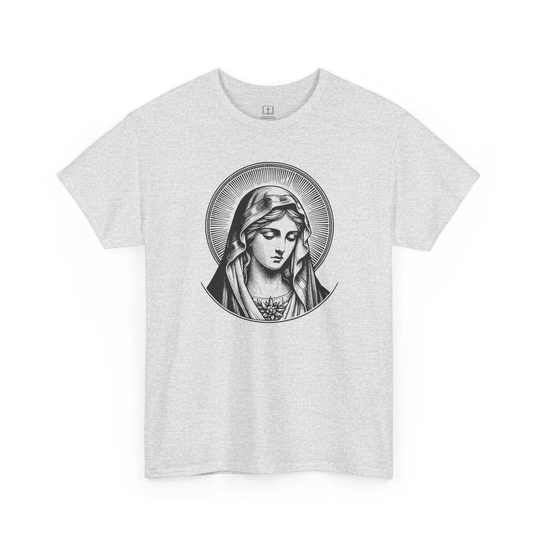 Camiseta vintage del Sagrado Corazón para mujer | Camiseta de arte mariano | Ropa católica para mujer