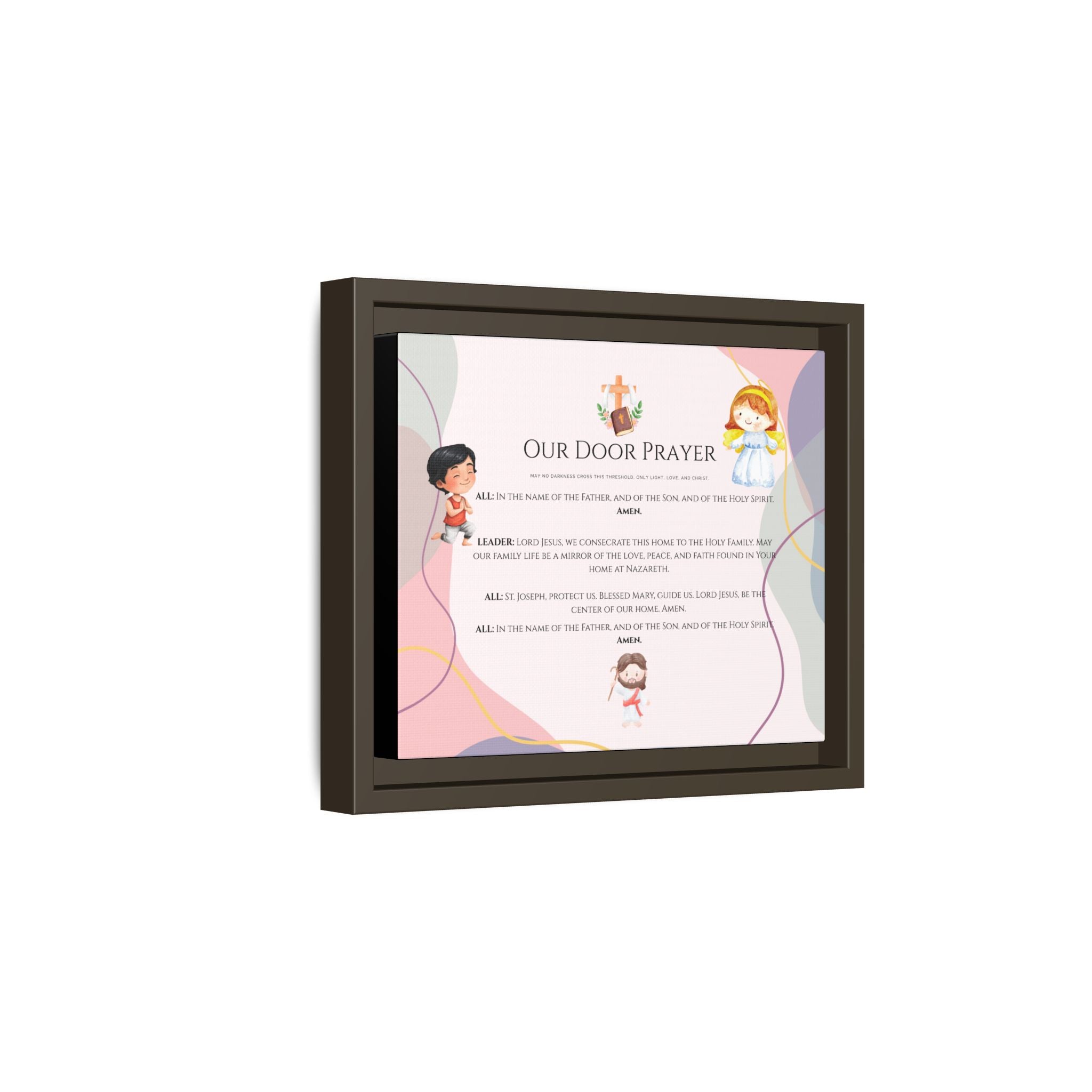 Arte mural de la Sagrada Familia “Oración de nuestra puerta”