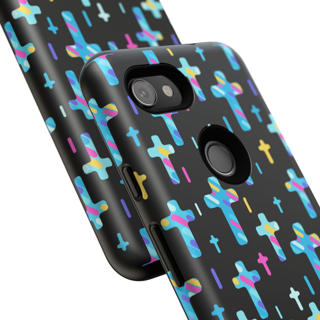 Colorful Cross Google Pixel Phone Case | Faith-Inspired Protection | Christian Gift & Everyday Accessory