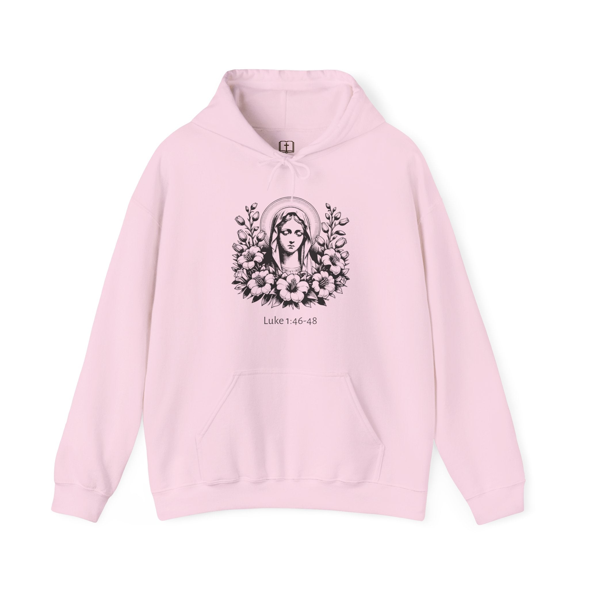 Luke 1:46–48 Marian Hoodie | “My Soul Magnifies the Lord” Women’s Faith Sweatshirt