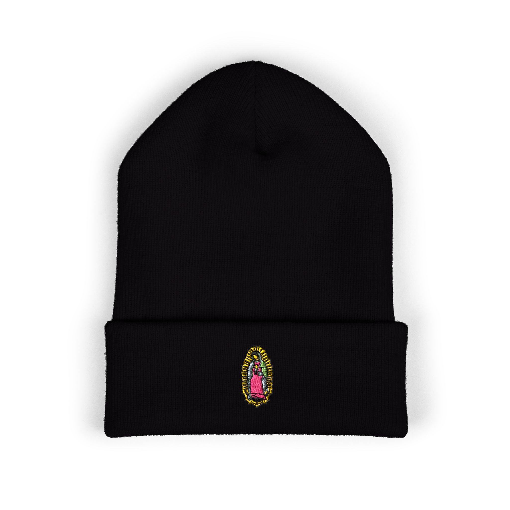 Gorro bordado de Nuestra Señora de Guadalupe | Gorro de punto católico moderno 