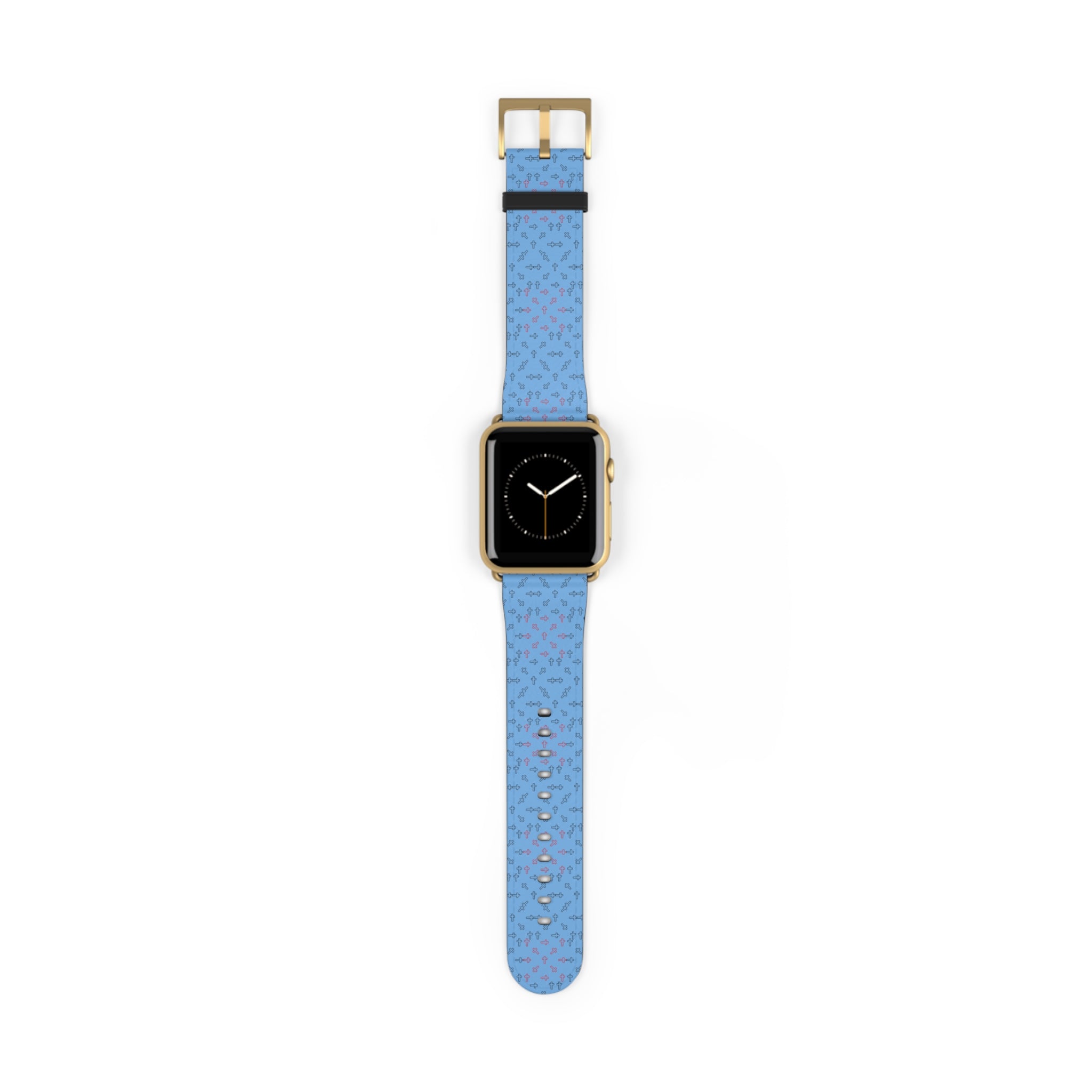 Blue Cross Pattern iWatch Band – Modern Faith Edition for Women