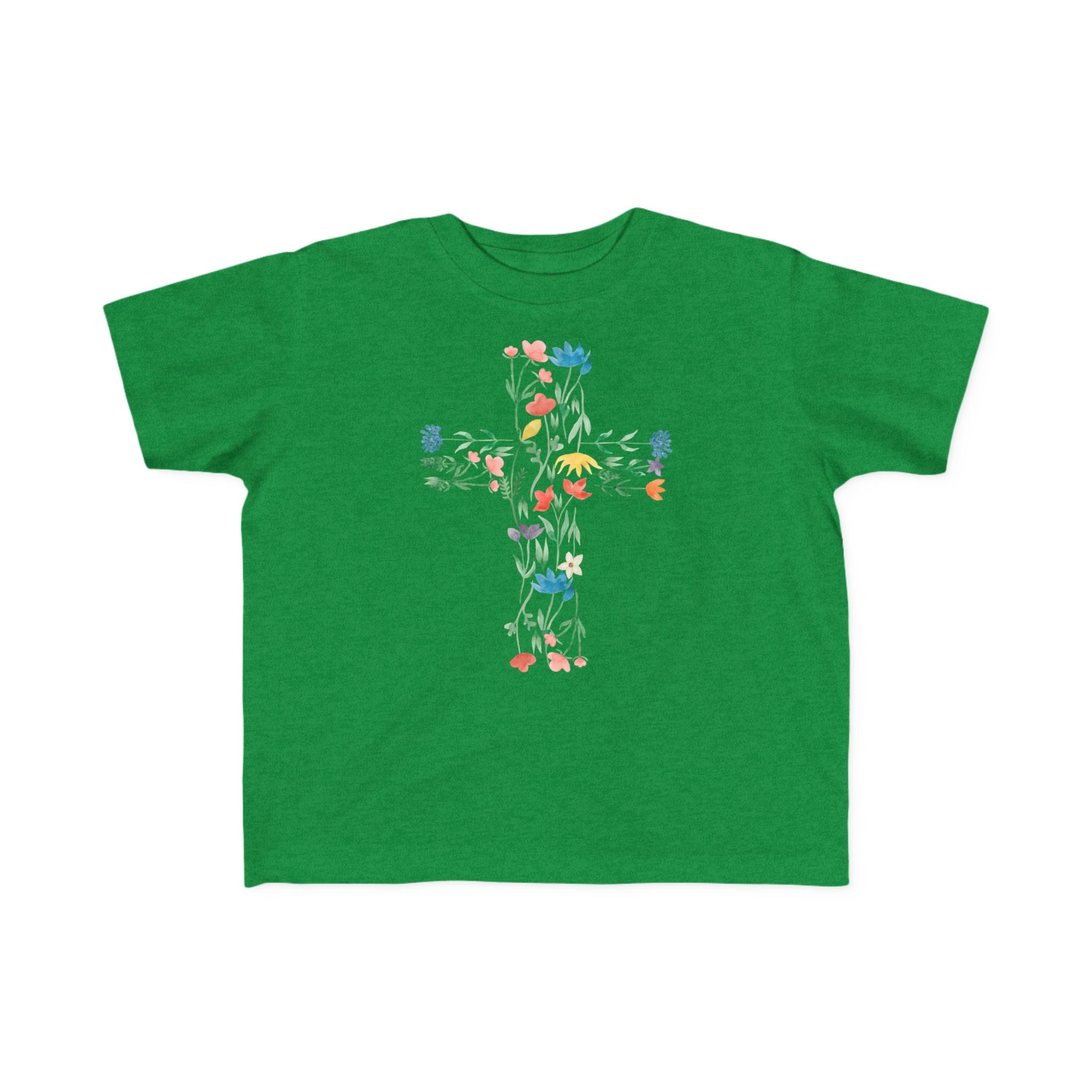 Toddler  Floral Cross Tee
