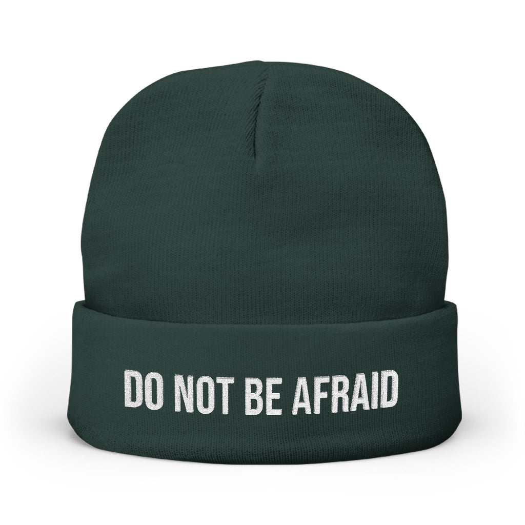 Gorro católico "No tengas miedo" | Gorro de invierno tejido 