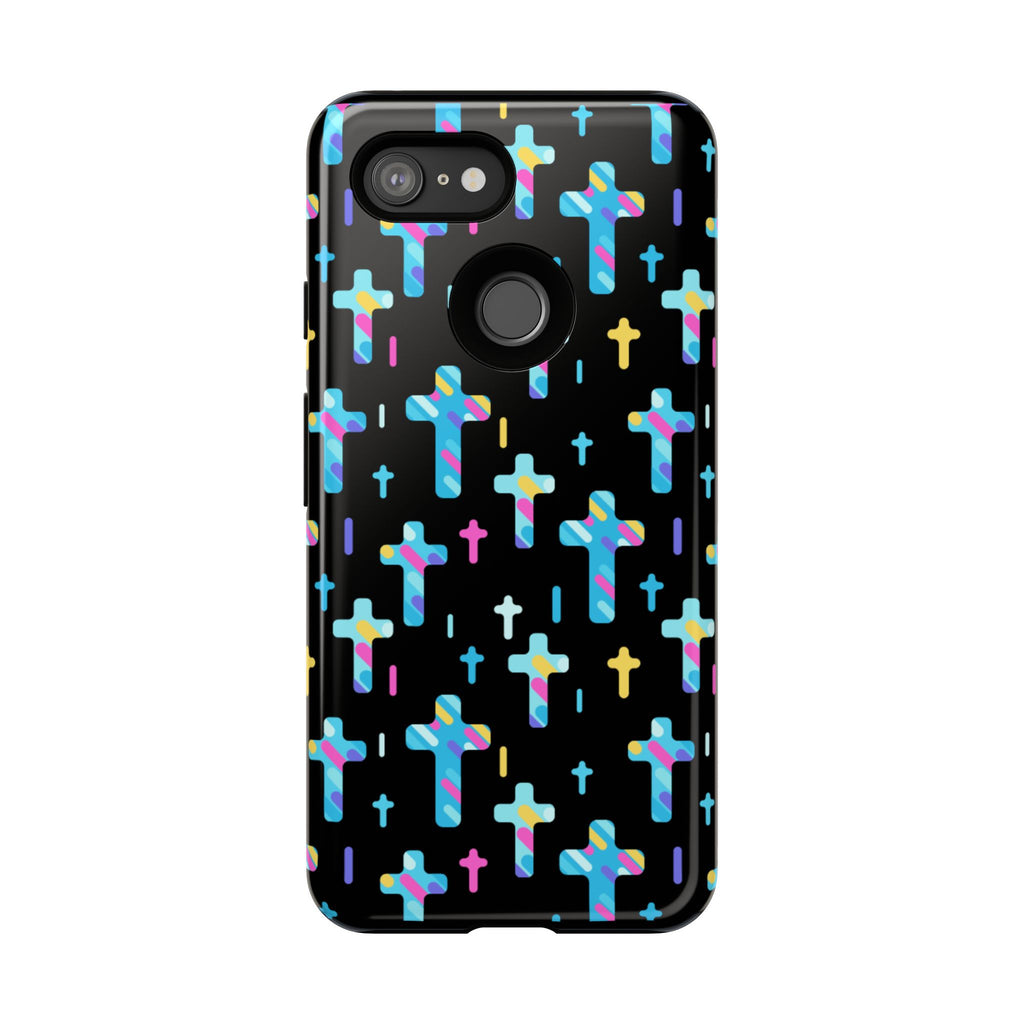 Colorful Cross Google Pixel Phone Case | Faith-Inspired Protection | Christian Gift & Everyday Accessory