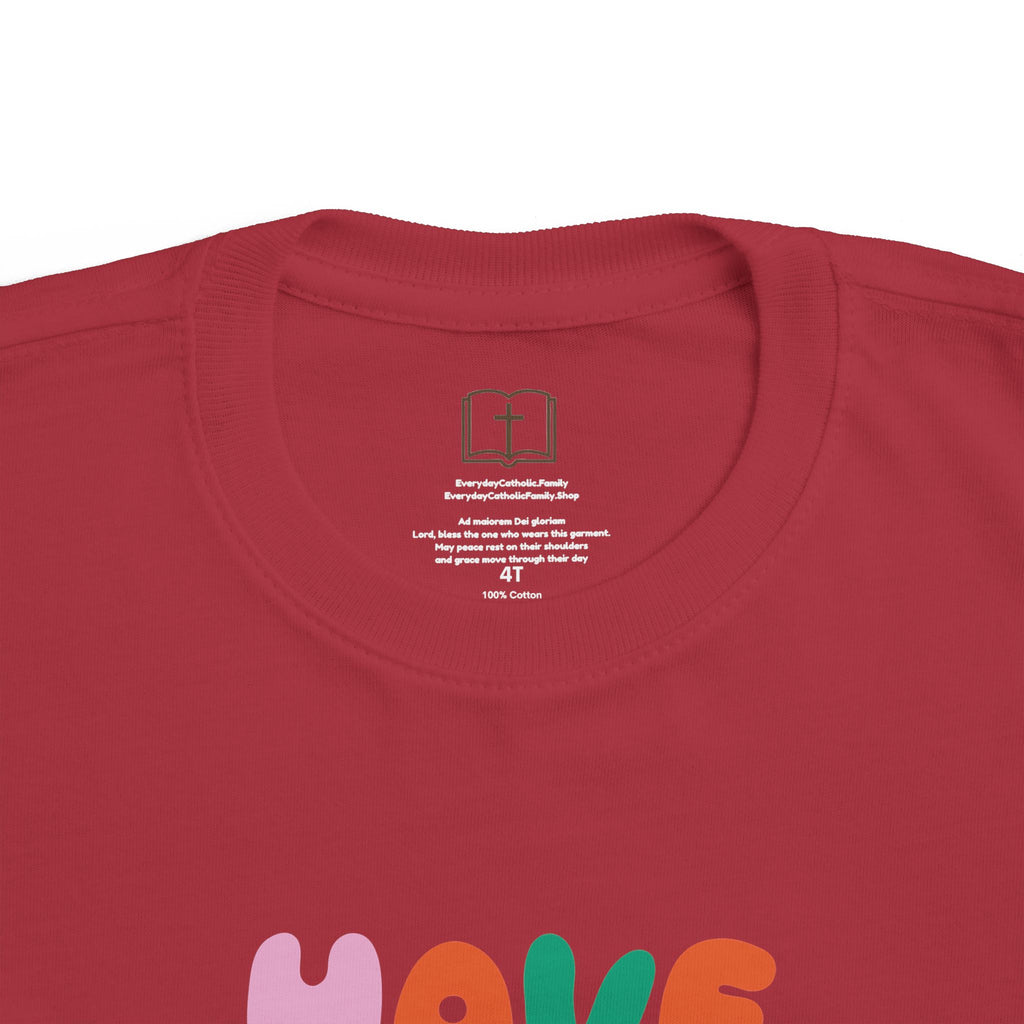 Camiseta "Ten Fe" para niños pequeños | Camiseta cristiana inspiradora para niños y niñas