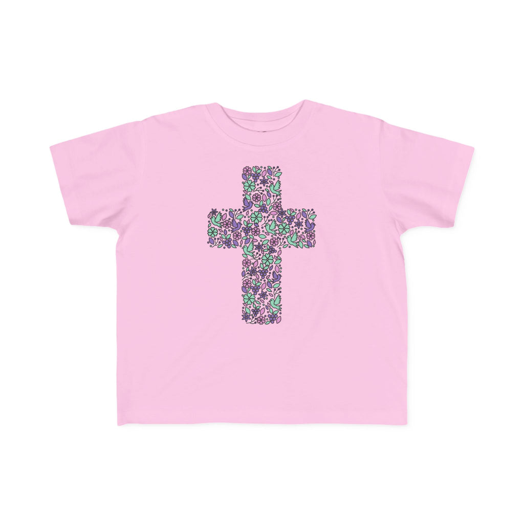 Camiseta cruzada floral para niños pequeños