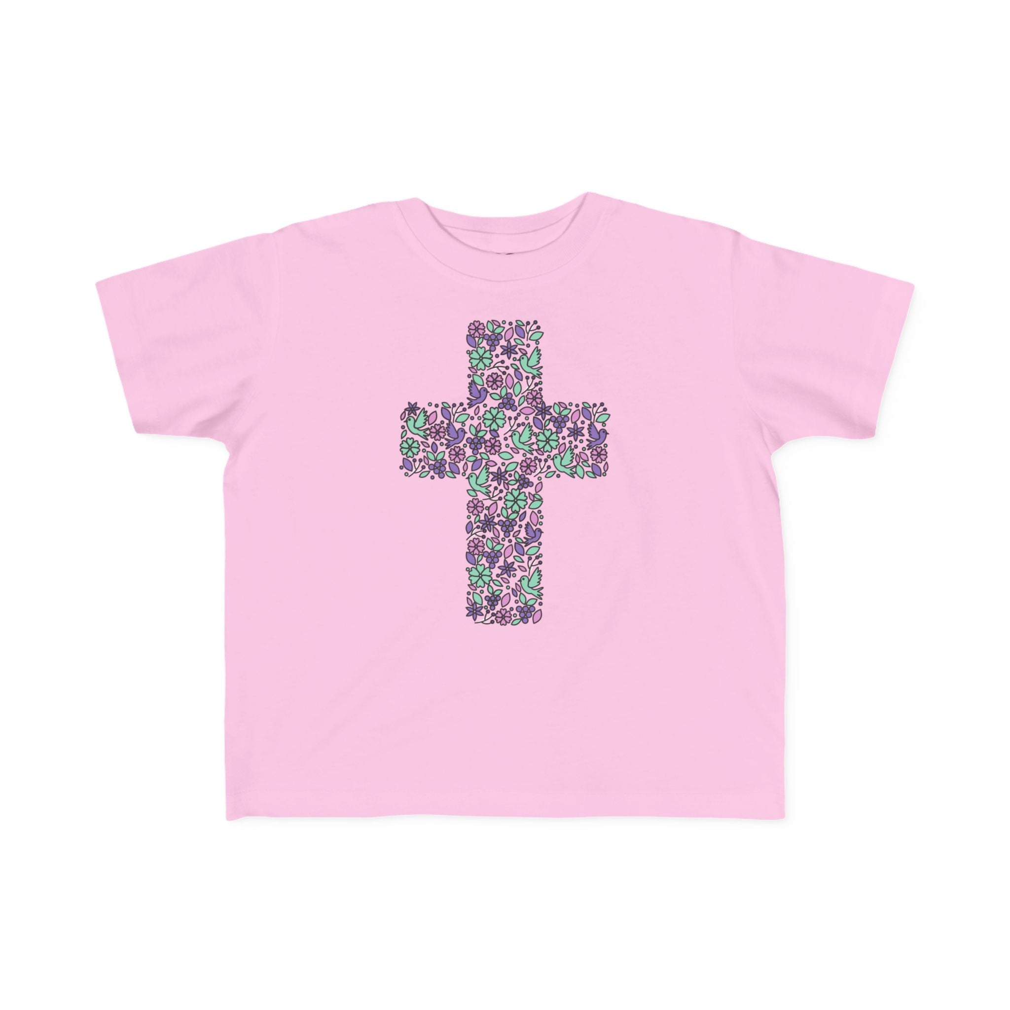 Toddler  Floral Cross Tee