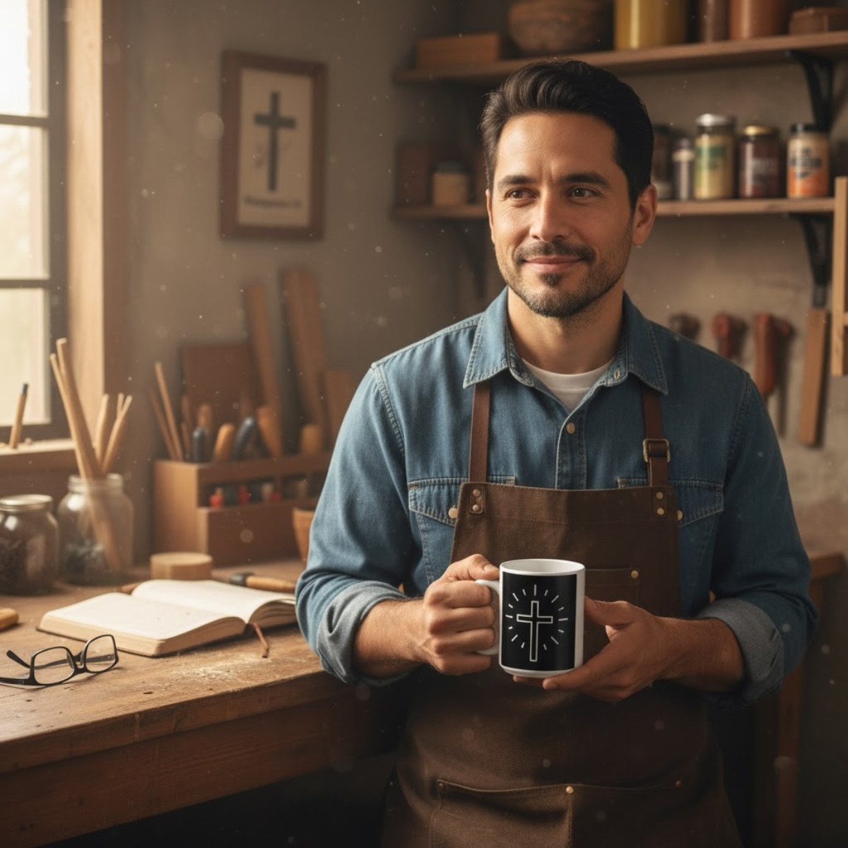 Taza Filipenses 4:13 – Edición Fuerza Cristiana para Hombres (325 ml y 440 ml)
