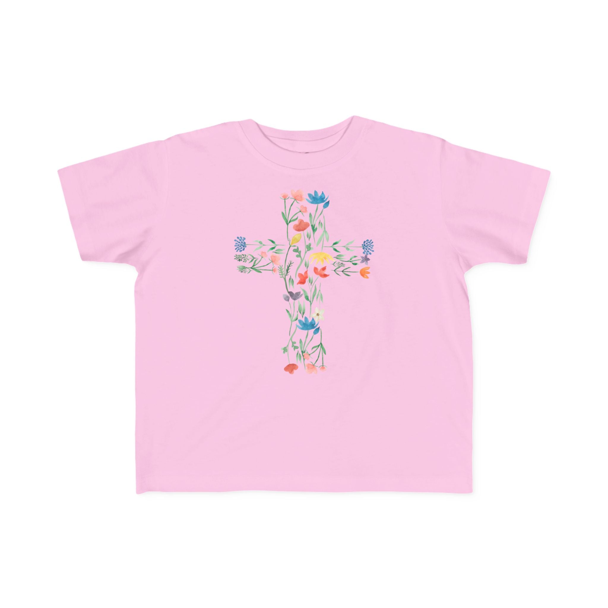 Toddler  Floral Cross Tee