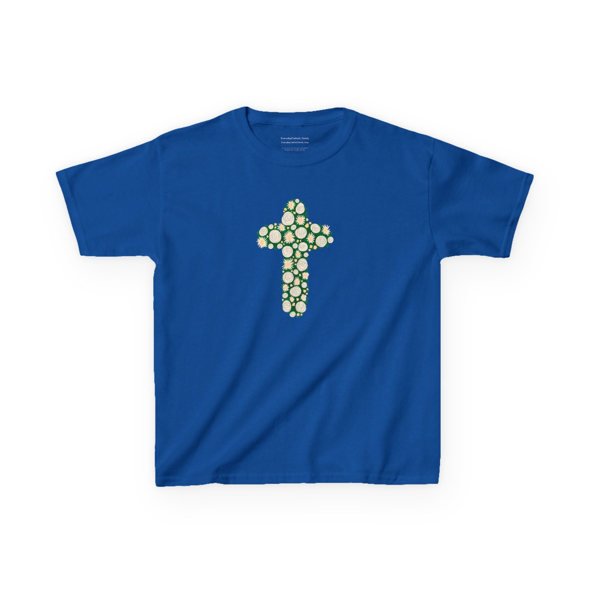 Camiseta infantil con cruz | Camiseta cristiana inspirada en la fe para niñas